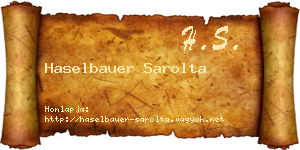 Haselbauer Sarolta névjegykártya